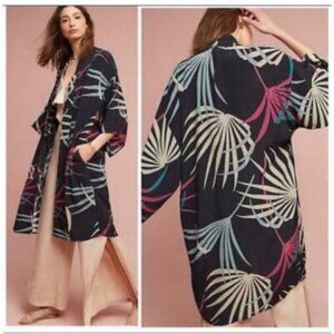 Maeve Anthropologie Kira Long Open Kimono Jacket Duster Size M/L